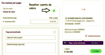 resalte cuenta de cobro